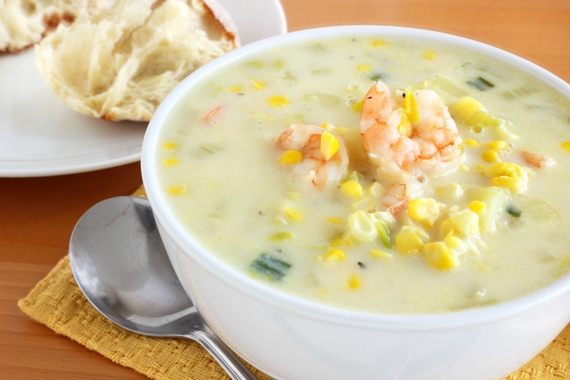 a bowl of seafood chowder