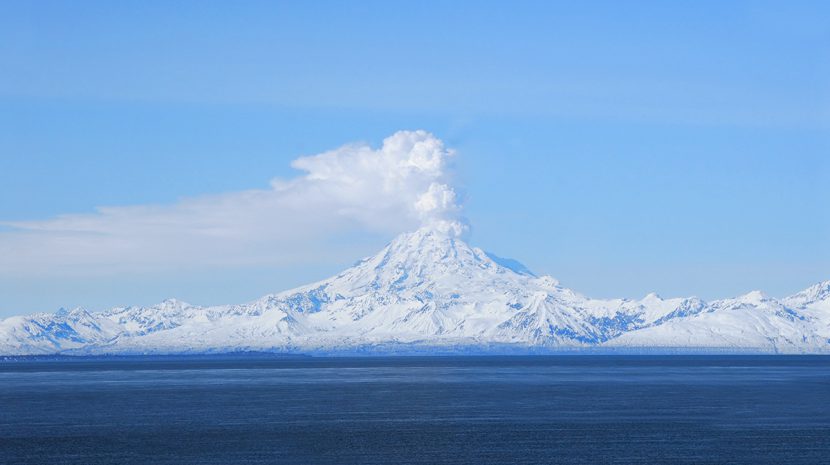 Mt Redoubt in Alaska.