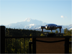 The deck at Mt. McKinley Princess Wilderness Lodge